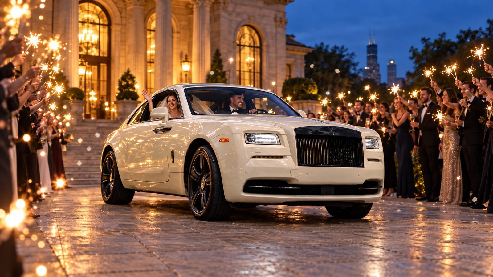 Prom with a car from G-Wagon Rental Chicago