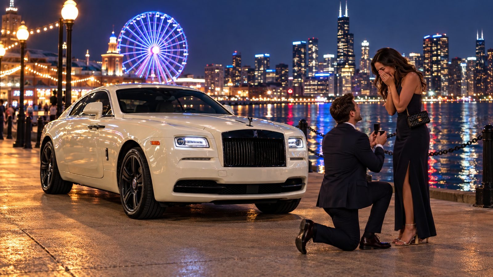 Proposals with a car from G-Wagon Rental Chicago