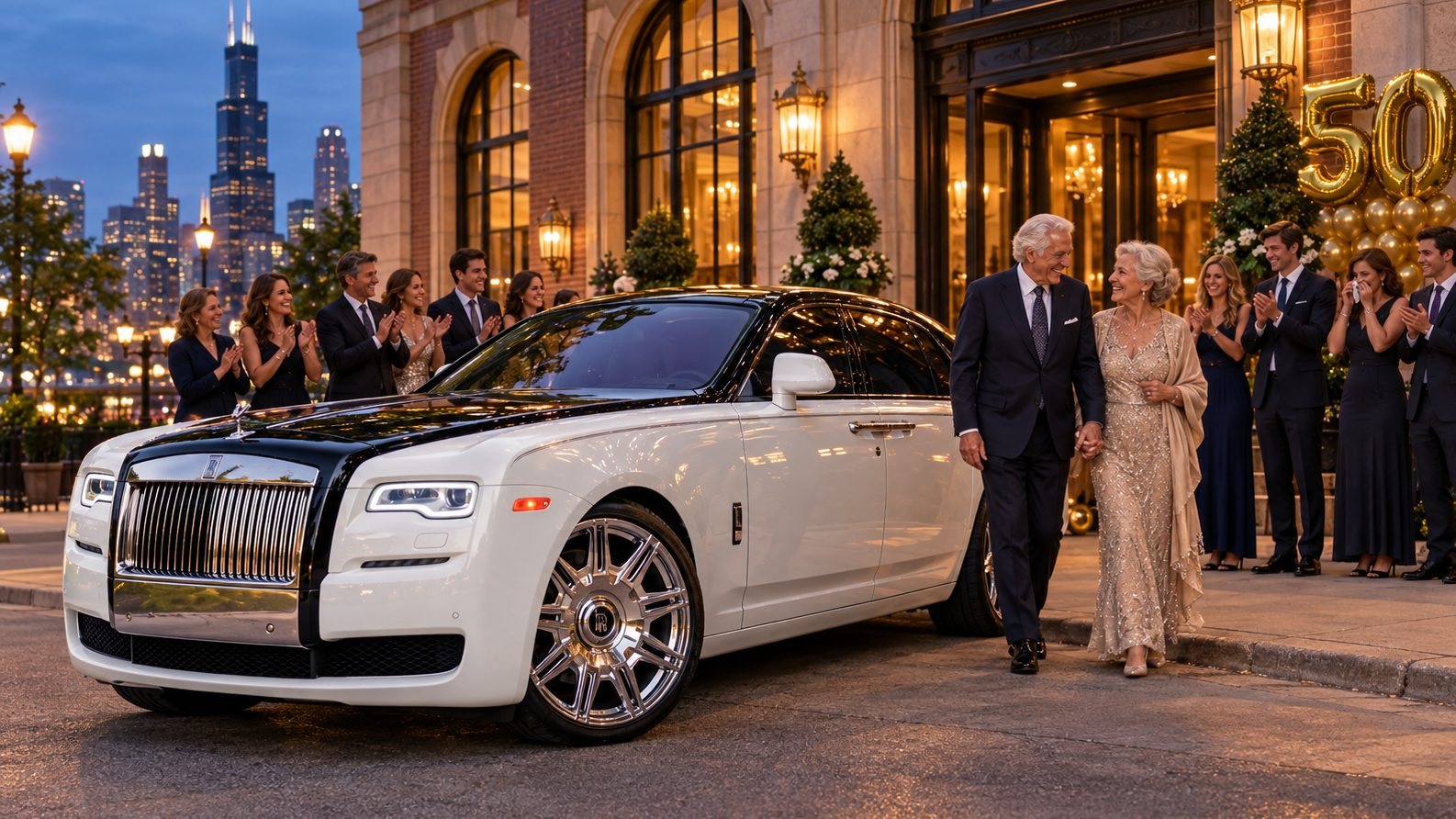 Quinceañeras with a car from G-Wagon Rental Chicago